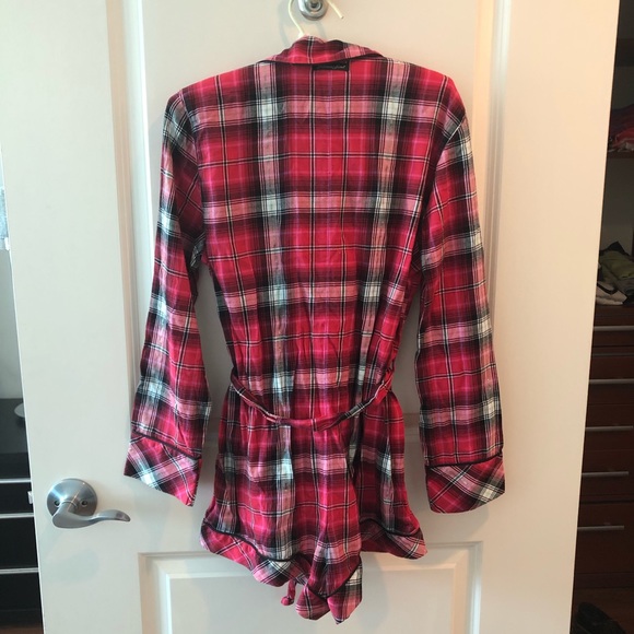 Victoria Secret Flannel Tie Romper Pajama - Picture 11 of 15
